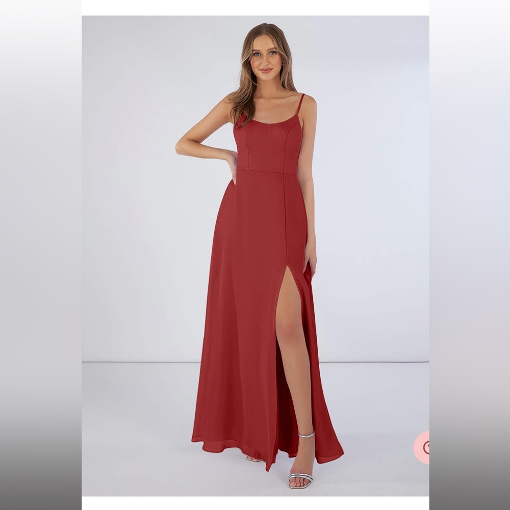 Azazie maxi dress in maroon
